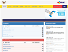 Tablet Screenshot of lpse.unima.ac.id